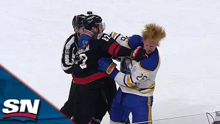 Jesperi Kotkaniemi Punches Rasmus Dahlin In The Face With Glove On As Fight Ensues