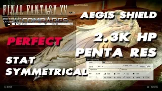 FFXV Comrades - "Perfect" Aegis Shield Craft Guide 2.3K HP 100% Penta Res Stat Symmetrical