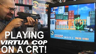Virtual Cop for Sega Saturn on a CRT (With Lightgun)