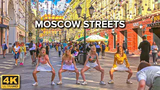 [4K] 🇷🇺 Moscow Streets ☀️ Tverskaya, Nikolskaya, Myasnitskaya Streets | June 2022