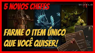 DIABLO 4 - FARM DE ITENS ÚNICOS NOS 5 CHEFES