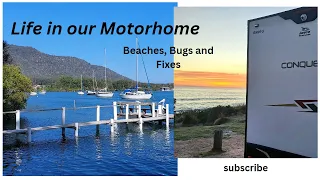 Motorhome Living, beach travels Australia, Jayco motorhome warranty issues.