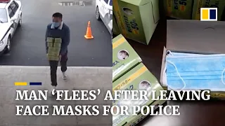 China coronavirus: Chinese man ‘flees’ after leaving face masks for police officers