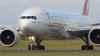 Emirates Boeing 777-300ER Close Up Landing & Takeoff at Dublin Airport