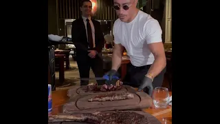 Salt Bae at Nusret Miami Restaurant #shorts #02