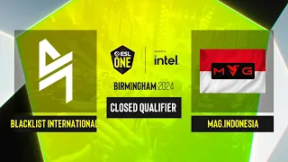 Dota2 - Blacklist International vs MAG.INDONESIA - Game 1 - ESL One Birmingham 2024 - CQ - SEA