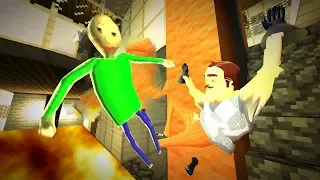 BALDI VS NEIGHBOR | FLOOR is LAVA CHALLENGE