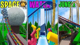 Building in Theme Park Tycoon 2 but each ride is a RANDOM THEME!