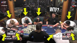 Everyone HIDES THEIR FACE In A $124,000 Pot [Bizarre Poker Hand]