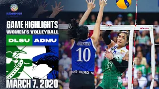 DLSU vs. ADMU - March 7, 2020  | Game Highlights | UAAP 82 WV