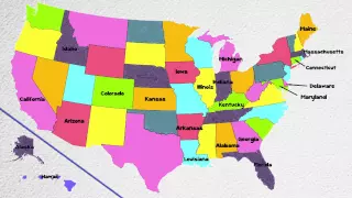 50 states of the United States of America- Names and Location!