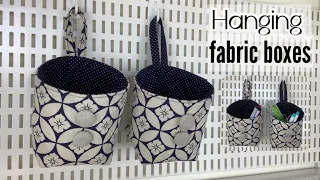 how to sew hanging fabric boxes tutorial. how to sew fabric boxes diy.hanging fabric boxes organizer