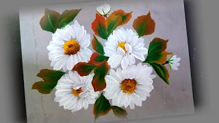 so beautiful white flowers painting for acrylic colour @JKDRAWING-rr9tc