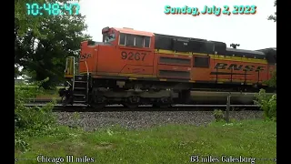 7/2/23 BNSF Mendota Sub Trains w/ K5HLB, K5HLA, Pepsi Can, Phase I Heritage, New ALC-42s, Amtrak 158