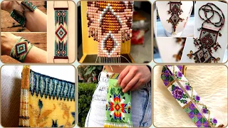 Cross Stitches Beaded Hand Embroidery Patterns Countable Colorful Unique Designs