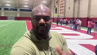 Alabama Defensive Line Coach Freddie Roach after practice