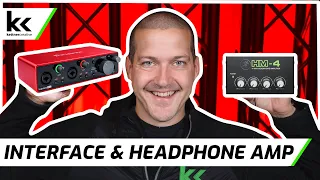 How To Connect Audio Interface To Headphone Splitter / Amp