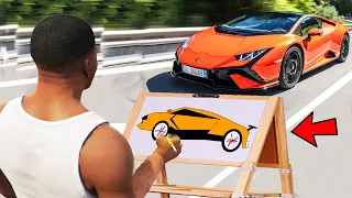 Franklin Uses Magical Painting To Make Fastest Super Car In Gta V ! GTA 5 new