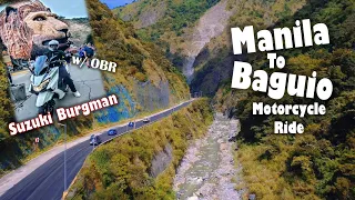 Manila to Baguio Ride | with OBR | Drone Shot | Suzuki Burgman Street 125 | Kennon Road | Motorcycle