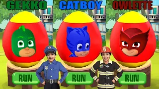 Tag with Ryan PJ Masks Catboy Owlette Gekko Mystery Surprise Eggs All Characters Unlock Combo Panda