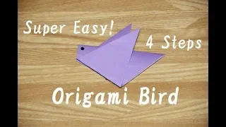 Super Easy! Origami Bird (Level: 3 year old+)
