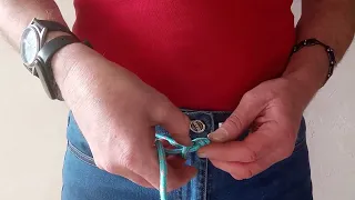 ЛАЙФХАК: Узел-пряжка/Knot-buckle для пояса из шнурка или веревки. Как подпоясаться верёвкой!