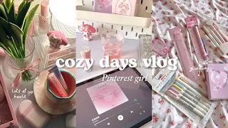 a cozy vlog 🎀💌 Pinterest girl life, stationery giveaway, hauls, what I eat + more | aesthetic vlog