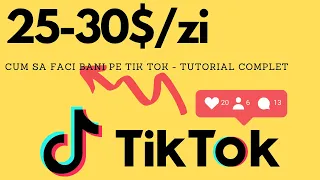 Cum sa faci bani pe #TikTok intre 20$ si 30$/zi (tutorial complet)