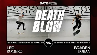 Leo Romero's Nollie BS 360 Heelflip Vs. Braden Hoban's Nollie FS 360 Kickflip | DEATH BLOW