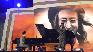 @TheeBillyPorter  / @langlang  "Imagine" live in Central Park (NYC), Sep 25 2021