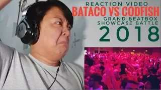 REACTION | BATACO vs CODFISH | Grand Beatbox SHOWCASE Battle 2018 | SEMI FINAL