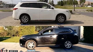 SLIP TEST - Hybrid vs Petrol - Mitsubishi Outlander PHEV vs Outlander AWC - @4x4.tests.on.rollers