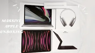 2022 MacBook Pro M2 ✨ Aesthetic Unboxing |iPad Pro M2 12.9| Airpods Max|Apple Pencil |Magic Keyboard