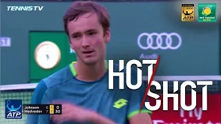 Hot Shot: Medvedev Switches Stances; Fires Winning Backhand