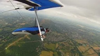 Hang Gliding on the Malvern Hills 20th July 2012. Wills Wing U2