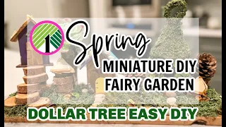 🧚🏼‍♀️ Easy Spring Miniature DIY Fairy Garden | 💲 Dollar Tree DIYS
