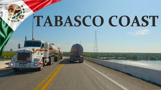 DRIVING in the COAST OF THE STATE OF TABASCO, State of Tabasco, MEXICO I 4K 60fps