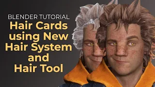 Blender Tutorial - Hair cards using the new Hair System and the Hair Tool