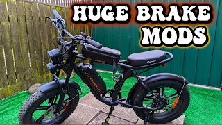 Engwe M20 Huge Brake Upgrade Modified Brakes how to change the brakes on a Engwe M20 ebike