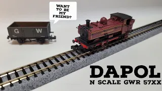 Dapol 2S 007 035   N scale 57XX pannier tank in London Transport Red unboxing and review