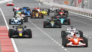 F1 2023 Cars vs F1 2003 Cars - Azerbaijan Grand Prix Baku