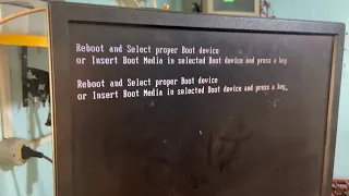 REBOOT AND SELECT PROPER BOOT DEVICE INSERT BOOT MEDIA PRES KEY VEJA COMO SOLUCIONAR