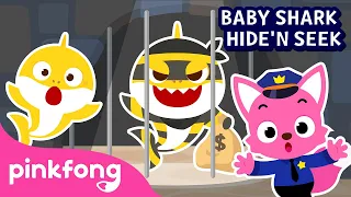 Freeze!👮‍♂️Catch the Thief Shark Family | Hide and Seek with Baby Shark | Pinkfong Baby Shark