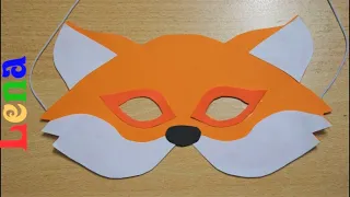 Fuchs Maske basteln mit Lena 🦊 How to make fox mask 🦊 как сделать маску лисы из бумаги