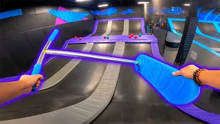 TRAMPOLINE SKATEPARK ON SCOOTER!