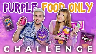 SUPERMARKET PURPLE FOOD ONLY CHALLENGE 💜|  Ashi Khanna