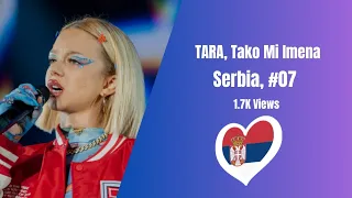 🇷🇸 - Serbia - Tako Mi Imena - Tara - Tomàs Song Contest - Edition 7 - (1.4k Views)