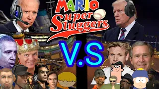 US Presidents and their "friends" play Super Mario Sluggers