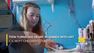 Teen turns EKG heart readings into art