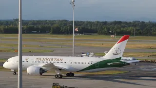 Tajikistan Gouvernment Boeing 787-8 EY-001 taxing at Munich Airport bound for Zurich